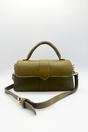 Green Small Crossbody Hard Top Handle Bag in Olive, Image 1 of 1