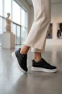 Black Constance Chunky Sole Lace Up Trainers, Image 5 of 5