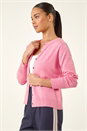 Light Pink Petite Buttoned Cardigan, Image 1 of 5