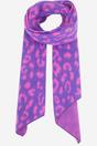 Purple Asymmetric Leopard Winter Scarf, Image 1 of 5