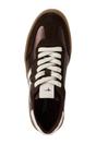 Brown Tamaris Womens Brown White Suede Sneaker, Image 5 of 7
