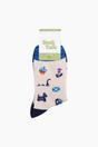Cream Scotland Landmarks Bamboo Socks in Cream, Image 4 of 4