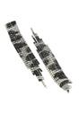 Black Diva Collection Long Fringe Chandelier Earrings, Image 3 of 5