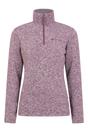 Burgundy Idris Half Zip Fleece Top, Image 1 of 4