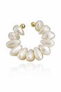 Silver The Colourful Aura Silver Baroque Pearl Climber Ear Cuff Earring, Image 2 of 2