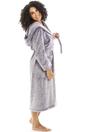 Purple Deep Pile Full Length Fleece Bathrobe, Image 4 of 5
