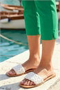 Emerald Green Cropped Stretch Trouser, Image 4 of 4