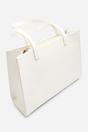 Cream Bailee Double Handle Tote Bag with Central Fastening, Image 1 of 6