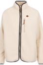 White Quake Leather Trim Fleece Jacket, Image 1 of 4