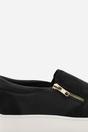 Black 'Galia' Zip Detail Trainer with Diamante Toe, Image 5 of 6