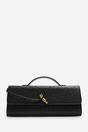 Black Petal Envelope Style Clutch Bag, Image 1 of 1