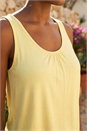 Light Yellow Stretch Jersey Vest Top, Image 4 of 4
