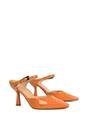 Peach XY LONDON Peach 'Daisy-May' High Heel Mules With Pointed Toe, Image 3 of 6