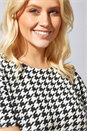 Black Houndstooth Check Shift Dress, Image 4 of 5