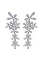 Silver Diva Gleaming Floral Dangle Earrings, Image 1 of 5