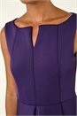 Purple Notch Neck Premium Stretch Dress, Image 5 of 5