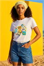 Ivory  Dusk Graphic Print Stretch T-Shirt, Image 2 of 4
