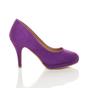 Purple Mid High Heel Court Shoes, Image 2 of 6