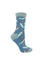 Blue Ladies Mermaids Novelty Patterned Bamboo Socks, Image 1 of 4