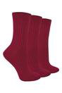 Red 3 Pairs Soft Merino Wool Socks, Image 1 of 5