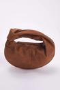 Brown WOVCOR Brown Oval Knot-Handle Mini Shoulder Bag, Image 2 of 3