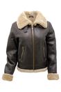 Brown B3 Sheepskin Leather Flying Jacket-Kaysi, Image 4 of 6