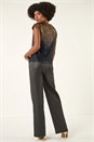 Gold Ombre Sequin Tunic Top, Image 4 of 6