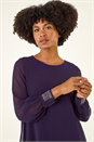 Purple Sparkly Detail Layered Top, Image 4 of 5