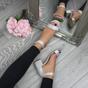 Silver AJVANI Silver Mid Block Heel Ankle Strap Sandals, Image 5 of 6