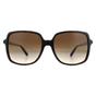 Brown Michael Kors Brown Square Dark Tortoise Smoke Gradient Sunglasses, Image 1 of 8
