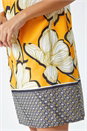 Yellow Floral Border Print Shift Dress, Image 5 of 5
