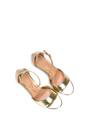 Gold Stiletto Heel Open Toe Sandals With Ankle Strap, Image 6 of 6