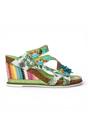 Green Womens Leather Wedge Sandals - Balade 32, Image 1 of 7