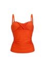 Orange Aceana III Plain Tankini Top, Image 2 of 6