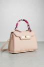 Beige Small Crossbody Bag with Scarf Handle, Image 1 of 1