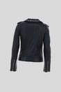 Black 'Strega' Real Leather Goth Style Fashion Biker Jacket With Studs, Image 3 of 4