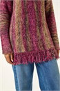 Maroon Fluffy Tassel Hem Knit Jumper , Image 5 of 5