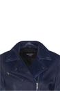 Blue Leather Brando Biker Jacket -Loughton, Image 4 of 4