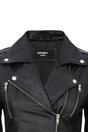 Black Leather Brando Biker Jacket-Loddon, Image 6 of 7
