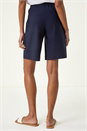 Navy  Drawcord Detail Pocket Stretch Shorts, Image 3 of 5
