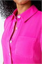 PINK Petite Button Up Pocket Shirt, Image 5 of 5