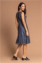 Silver Glitter Lace Fit And Flare Dress, Image 2 of 4