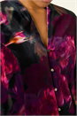 Pink Floral Velvet Stretch Top, Image 5 of 5