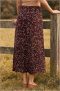  Speckle Print Panel A-Line Skirt, Image 3 of 4