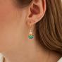 Gold Authentic Turquoise Sterling Silver Drop Gold Plated Earring, Image 2 of 4