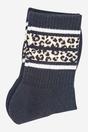 Black Leopard Striped Sports Socks, Image 2 of 4