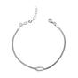 Silver Sterling Silver Snake Chain Knot Bracelet, Image 1 of 3
