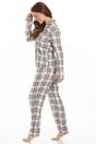 Light Pink Two Piece Checkered Pyjama Set, Image 3 of 4