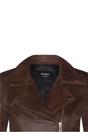 Brown Leather Brando Biker Jacket -Loughton, Image 4 of 4