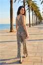 Black Dusk Abstract Print Jumpsuit, Image 3 of 4